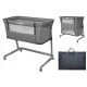  Kids Zone Travel Bed 67 x 92 cm, Grey and Silver Tones