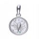  PENDANT ZODIAC SCORPIO ZIRCONS SILVER PERSONALIZED ENGRAVING