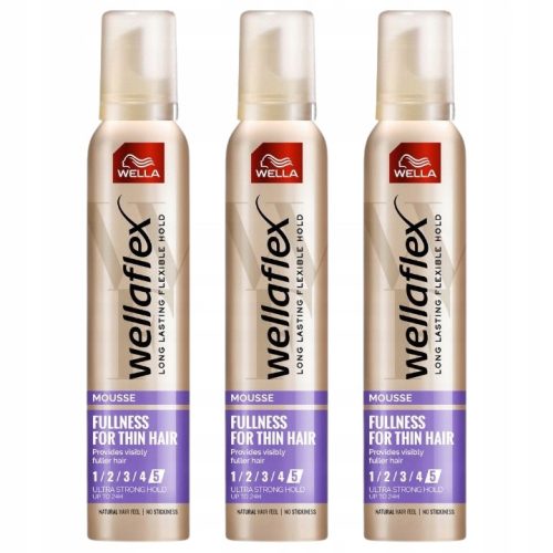  Wellaflex Fullness Hair Foam 3x200ml