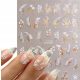  GOLD NAIL STICKERS FOR DECORATION HYBRID LEAVES FLOWERS