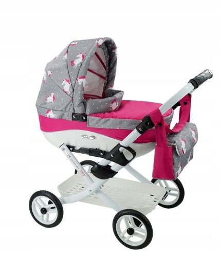  Solid Doll Pram, Doll Deep Adbor LILY lc-24+ Bag + Basket