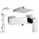 Valvex Enzo Chrome Shower Mixer + Range Modern Surface Mounted Shower Set