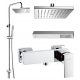 Valvex Enzo Chrome Shower Faucet + Omnires UNI Wandchrom