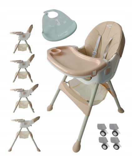  4-in-1 Foldable High Chair, Booster Seat, Tray + 2 FREE SHIPPING