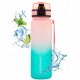  TRITAN WATER BOTTLE MOTIVATIONAL 500ml BOTTLE with hours pink-turquoise