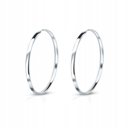  Silver hoop earrings 5 cm wide