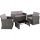 A set of garden and patio furniture TecTake Luca Technorattan garden furniture set, grey, 12 pieces.