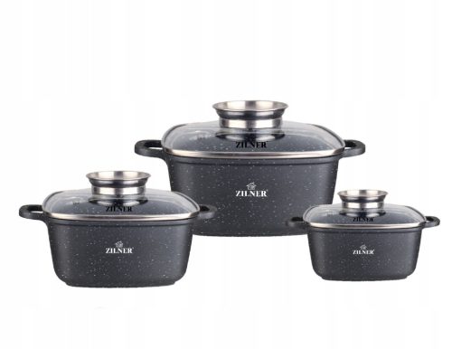  Zilner 123 aluminum pot set, 6 pieces