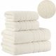 Sets Towels Set with 4 DORA cotton towels (2x 50x90cm + 2x 70x140cm) cream