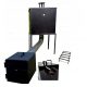  Complete Garden Metal Smokehouse 50x50x50 + Damper + Grate in the Fireplace