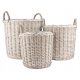  45 cm large basket cover in grey and silver tones