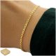  BEAUTIFUL GOLD WOMEN'S BRACELET BISMARK 19cm/2mm SILVER 925 GIFT