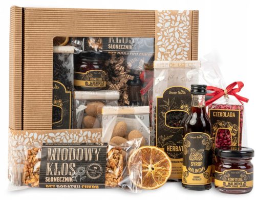  GIFT BOX SET gift tea syrup chocolate bar almonds