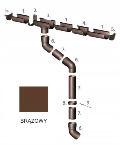 Izabella gutter 90 mm brown