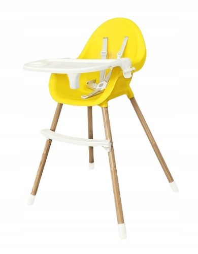  CHILDREN'S FEEDING CHAIR 3in1 TRAY SEAT, YELLOW