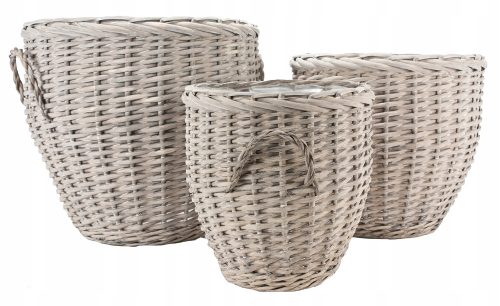  39 cm basket cover, grey and silver tones