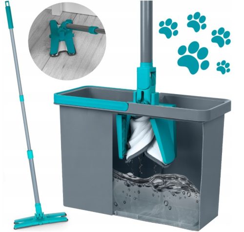 Bucket and spin mop Beldray Mop Pet_Plus X-Shape 33 cm