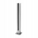 Stainless steel railing post, 95 cm, two-chamber, silver