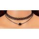  CHOKER black chain neck pattern Vintage Lace Necklace Jewelry