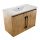 Solid bathroom cabinet with sink and shelf, loft oak doors, furniture manufacturer