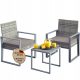 A set of garden and patio furniture Casaria grey garden furniture set, 5 pieces.