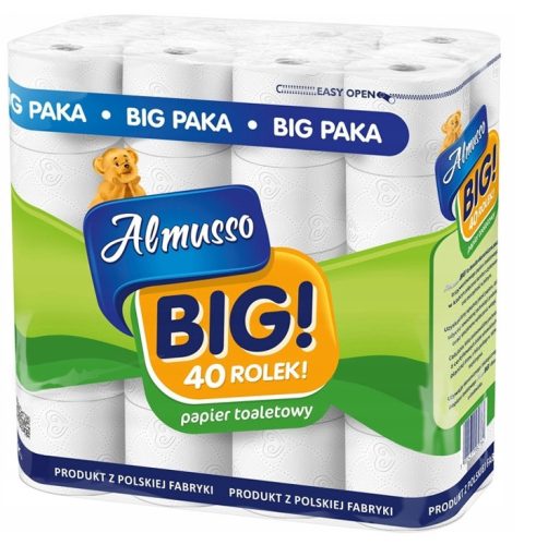 Almusso unscented toilet paper 40 pcs.