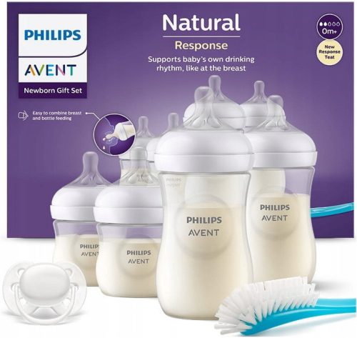  PHILIPS Avent Natural SCD838/11 ensemble biberon + couche lavable Babymam, lisse blanc