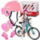  CASQUE AVEC PROTECTEURS POUR VÉLO ROLLER SCOOTER ROSE + Cartamundi PAW Patrol Noir Piotruś Memo