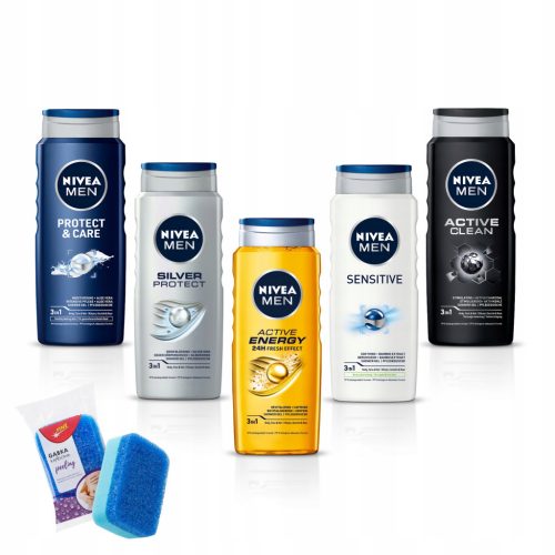  NIVEA Men's Shower Gel 5*500ml SET