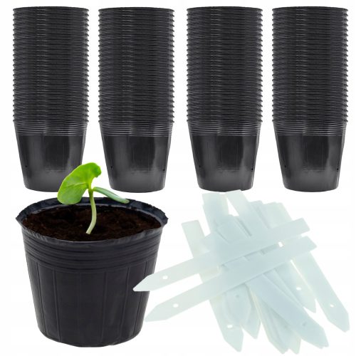  Martom flowerpot 15 cm x 15 x 15 cm diameter 15 cm black plastic