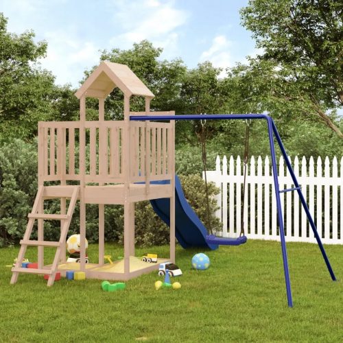 outdoor play set made of solid pine wood