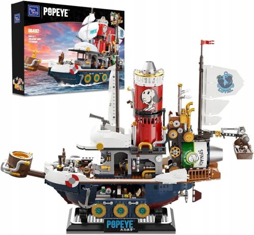  Popeye Pirate Ship PANTASY Creator Set compatible with LEG O 86402