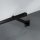  Square curtain rod, modern, matt black, profile 160 cm, rail with safety pins