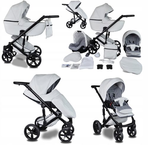  Babe Boss BeRco Premium 3in1 Stroller Black White Khaki Navy Blue Gold Pink Graphite