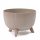  Flowerpot Lamela, 40 cm x 40 x 25 cm, diameter 40 cm, plastic in brown and beige tones