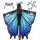  Women's Cape with Butterfly Wings, Cosplay Costume, 145 x 165 cm