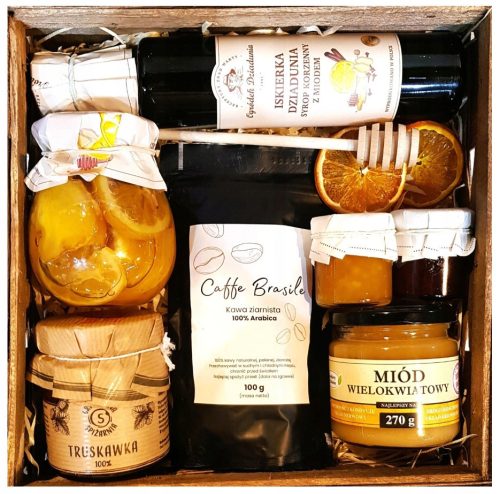  GIFT BASKET GIFT COFFEE HONEY CONIFEROUS LEMON