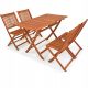 Tables et chaises de jardin pour la terrasse Table et chaises Casaria en bois Sydney beige et marron