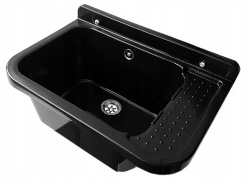 UTILITY SINK, WASHBASIN BASKET, 60 cm, BLACK