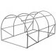 Polytunnel, panneaux en plastique polytunnel 6 m² 300 x 200 cm argent