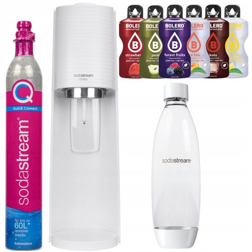  SodaStream Carbonator for Terra carbonated water, white