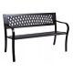 Benches for garden and terrace Bench with metal backrest 125 x 56 cm