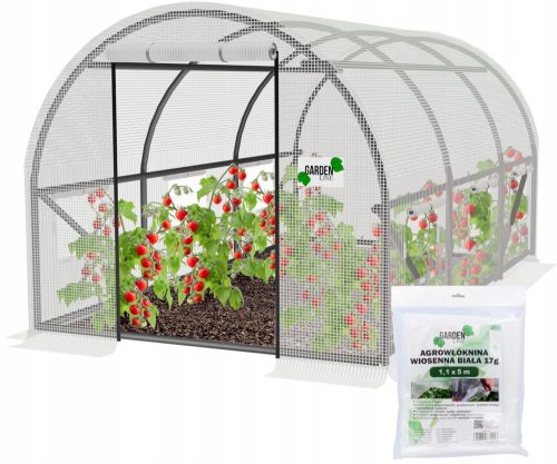 Polytunnel, panneaux en plastique Polytunnel 14 m² 400 x 250 cm blanc