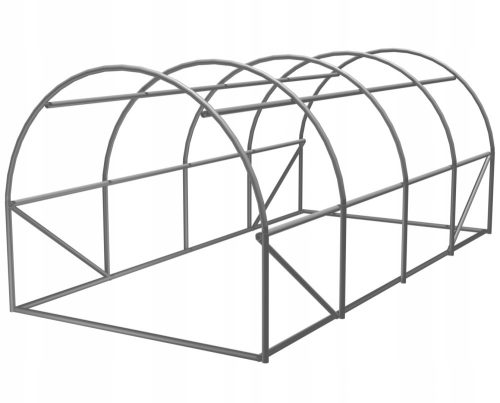 Polytunnel, panneaux en plastique Polytunnel 18 m² 600 x 300 cm argent