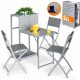 A set of garden and patio furniture Casaria garden furniture set, plastic, grey, 4 pieces.