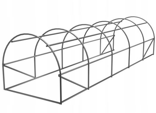 Polytunnel, panneaux en plastique Polytunnel 24 m² 800 x 300 cm argent