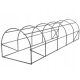 Polytunnel, panneaux en plastique Polytunnel 24 m² 800 x 300 cm argent