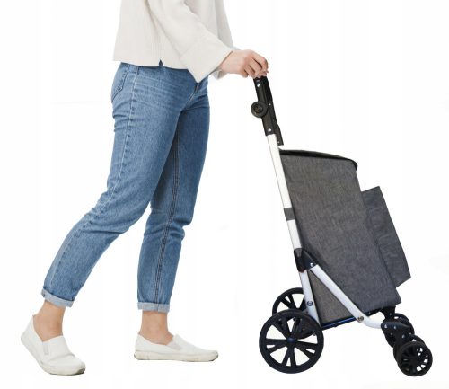 Bags and shopping bags Homedome shopping cart made of grey polyester