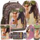  Derform Multi-Compartment School Backpack, White, Brown and Beige, Pink, Green, Yellow and Gold, Multicolor