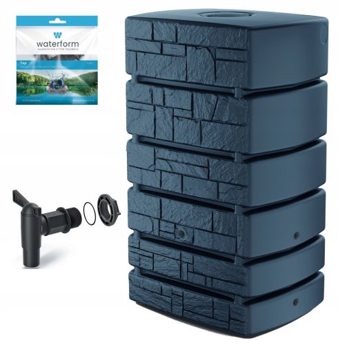 Rainwater collection tank - Rainwater tank 500 l 130 x 78 cm black